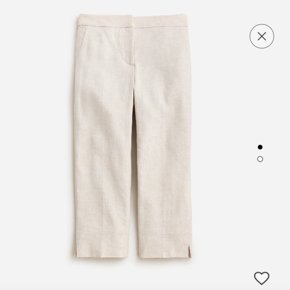 NWT J.Crew Kate Capri Pant in Stretch Linen Blend